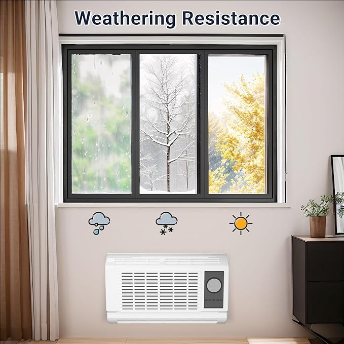 PTAC Wall Sleeve with Exterior Grille - 26" L x 15.5" W Galvanized Steel Sleeve for Packaged Terminal Air Conditioners, Noise-Reducing & Waterproof with Ventilation & Drain Holes