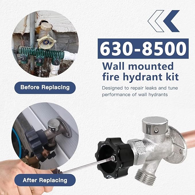 Ultimate Wall Hydrant Complete Service Kit for PRI-ER Outdoor Faucet Repair Kit 500 400 Series - Includes Vacuum Breaker Repair & Handle Kit