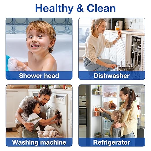 SimPure Whole House Water Filter System, 3-Stage Clear Home Water Pre-Filtration with Carbon Sediment and GAC Filters, Reduce Odor, Chlorine, Taste, Iron, Lead, 1" NPT Brass Port, BPA Free (DB20P-3)