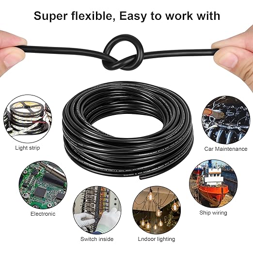 20 Gauge Wire 4 Conductor,20 AWG Electrical Wire Stranded PVC Cord Oxygen-Free Copper Cable,50FT 4 Core Pure Copper Flexible Cable Wire for LED Lamp Lighting Strips Automotive (20AWG-4C, 50FT)…