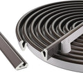 2Pcs×26 Ft V-Shape Weather Stripping Door Seal Strip,Self Adhesive Foam Door Insulation Weatherstripping for Doors Frame,Window Insulation for Winter,Door Soundproof Gap Filler Sealing Strip,Brown