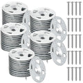 Fastener Kit Board Hardware Set, Includes 1-1/8 Inch Galvanized Steel Washers and Stainless Steel Screws for Fixing Fastening Installation(400 Pcs)