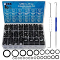 1280 Pcs 24 Size Rubber O-Ring Assortment Kit with Pick and Hook Set for Pressure Washer Faucet Plumbing OD 6mm-28mm