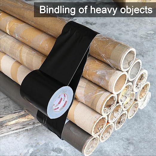 8 Inch Wide Duct Tape, 9 Mil Heavy Duty 8 inches x 55 Yards (164 ft) Black, Waterproof, Strong, Flexible, No Residue, UV Resistant for Crafts & Home Improvement