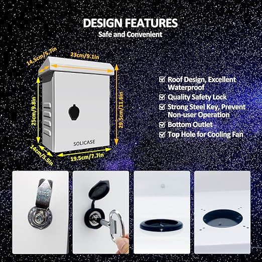 Nema Enclosure Outdoor,Waterproof Enclosure - IP Waterproof Electrical Box, Electrical Enclosure Box, Metal Galvanized Electrical Enclosure (12x9x6”)