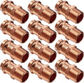 Copper Press Male Adapter,12PCS 1/2" Press x 1/2” NPT Male Copper Press Fittings Adapter,1/2” Male NPT x Press LF Coppers Press Adapter Pressure Coppers Fitting Male x Press Connection for Plumbing