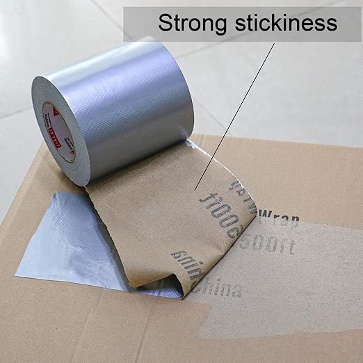 Duct Tape 6" Wide, 6 inch Wide Duct Tape Heavy Duty Waterproof 55 Yards (164 ft) Silver, UV Resistant for Crafts, Home Improvement, Repairs, & Projects