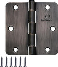 Door Hinge 3 1/2 Inch Interior Door Hinges Oil Rubbed Bronze 3.5 Inch Interior Hinges Flat Iron Hinge 3 ½"x 3 ½" Door Hardware 1/4" Radius -18 Pieces
