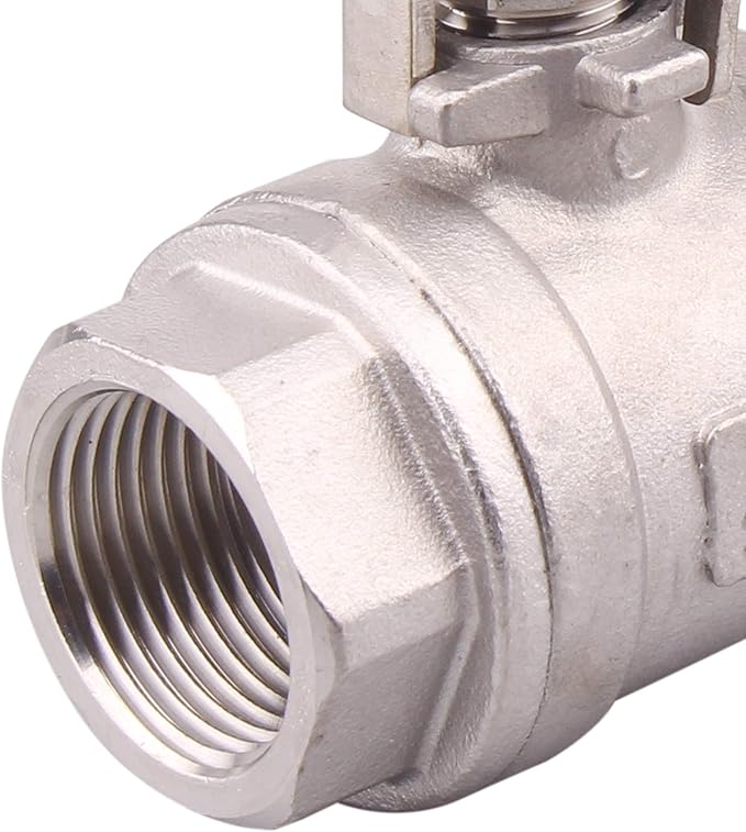 DERNORD Stainless Steel 304 Ball Valve, Full Port Heavy Duty for WOG with Locking Device (3/4" NPT)