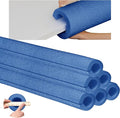 Hanaive 6 Pcs 40 x 4.1 Inch Jumbo Pool Noodles Pre Slit Clamp Foam Protection Insulation Tubes for Padding Large Foam Tube for Swimming Floating Craft Projects Padding Bumper(Blue)
