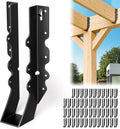 50 Pcs Black 2x10 Joist Hanger,LU210 18 Gauge Double Shear Face Mount Joist Hanger,Hurricane Ties for Rafters Tie Brackets Great for Floor Deck and Ceiling Joists