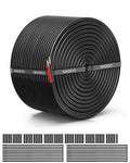 NAOEVO 12 Gauge Wire 2 Conductor Electrical Wire, 12 AWG Stranded PVC Cord, 12V Low Voltage/Tinned Copper/Flexible Cable for Automotive Wiring, Lamp Cord, Marine Cable (100FT)