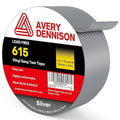Avery Dennison Duct Tape, Heavy Duty PVC Easy Tear Tape, Strong Adhesive Waterproof Duct Tape for Indoor Outdoor Repairs, 2 in x 36 Yard, Silver, 1 Roll