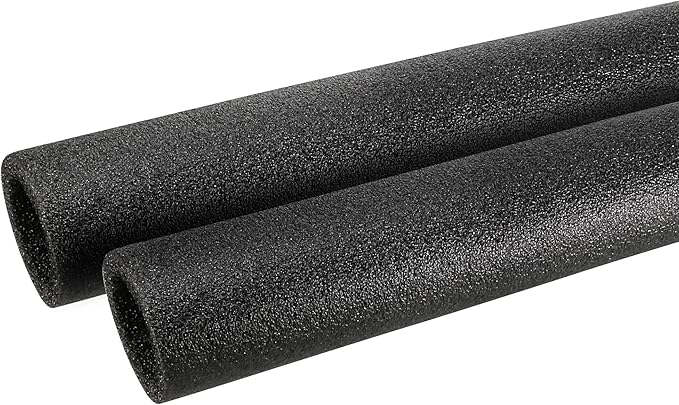 MECCANIXITY Foam Tube Sponge Protective Sleeve Black Seal Sleeve Polyethylene Pipe 40x60mm(1.57x2.36 Inch) for Pipe Insulation, Pack of 2