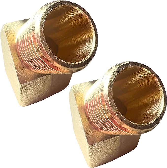 2pcs Brass 1/2" NPT Male x 1/2" NPT Female 45 Degree Street Elbow Fitting by CX WONDERLAND