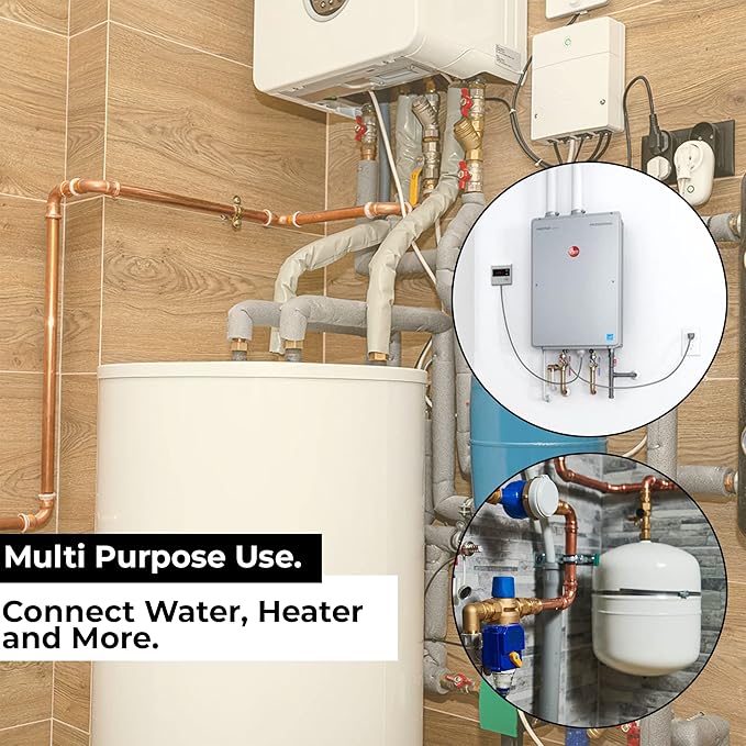3/4" Propress Brass Ball Valve - Press Shut Off Ball Valve with EPDM O-ring Fit Both End For Pex Tubing - Premium Water Stop Shut Off Tool with 1/2” In. Connections - Pack of 10