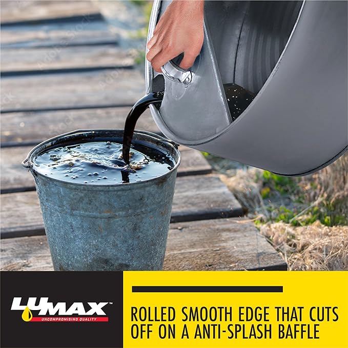 LUMAX LX-1710 Silver 6 Gallon (23 L) Galvanized Drain Pan, Heavy Duty Construction for Rugged Use, Zinc Galvanized for Corrosion-Resistant