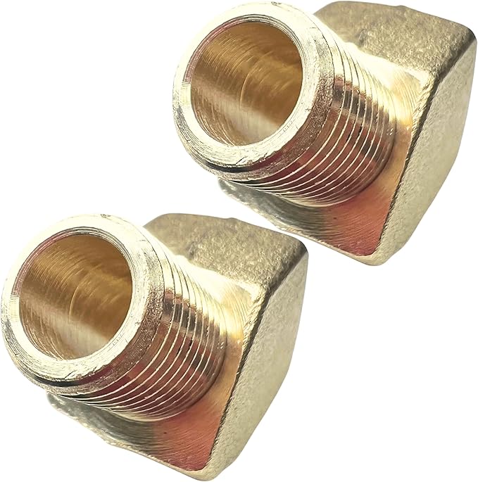 2pcs Brass 1/4" NPT Male x 1/4" NPT Female 45 Degree Street Elbow Fitting by CX WONDERLAND