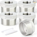 TAISHER 5PCS 304 Stainless Steel Reducer Hex Bushing, 1" NPT Male x 1/4" NPT Female, Reducing Pipe Adapter Fitting
