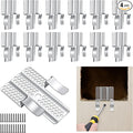 moonoom 12 Pack Drywall Repair Clips, 1/2 inch Drywall Fastener Clip with 24 Screws, Stainless Steel Wall Patch Clips for Damaged Walls Repairing