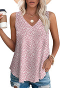 OFEEFAN Womens Tank Tops V Neck Sleeveless Flowy Loose Fit Basic Casual Summer Tops