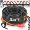 24FT Heat Tape for Water Pipes, -40°F Deicing Cable,Pipe Heating Cables for Roof,Gutter，Farm，Freeze Protetion Heat Trace Cable, Heated Water Hose,Plumbing Fixtures,120V 5W/FT
