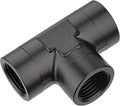 EVIL ENERGY 1/2 NPT Female Tee Fitting Adapter T Union Aluminum Black