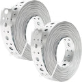 2Pack Galvanized Metal Pipe Strap 1-Inch x 33FT 0.6mm Thickness for Pipe Support Pipe Hanger Strap Metal Strapping with Holes
