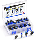 TAILONZ PNEUMATIC 5/32 Inch od Push to Connect Fittings Pneumatic Fittings Kit 10 Spliters+10 Elbows+10 tee+10 Straight (40 pcs)