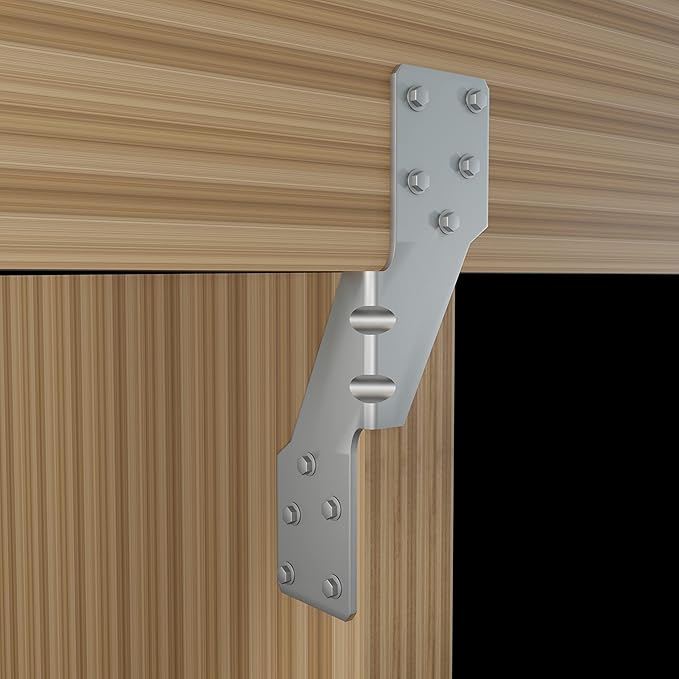 Hurricane Straps Tie Brackets Joist Hanger 20 Gauge Galvanizing Face Mount Joist Hangers for Wood Hurricane Ties Widely Applicable Rafter Ties (50pcs Left Rafter Ties)