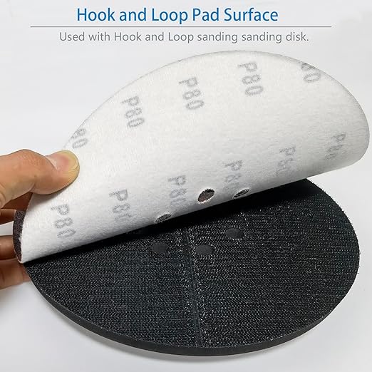 9 Inch Drywall Sanding Pad for Drywall Sander, 8 Holes for Dust Pickup, Replacement Backing Pad Used with Hook and Loop Grinding Polishing Sanding Disc