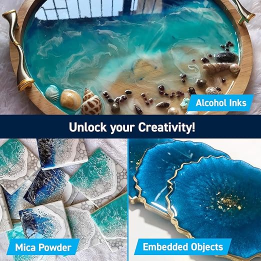 TotalBoat Table Top Epoxy Resin Kit - 2 Quart Kit Size Crystal Clear Formula with High-Gloss Finish & UV-Resistance - Easy 1:1 Ratio for Bar and Counter Coating, Woodworking, and Resin Art Casting
