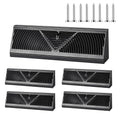 4 Pcs Baseboard Register Vent 15 Inch Duct Opening Size Baseboard Vent Covers Diffuser Adjustable Corner Return Air Grille for Home Floor Wall Air Flow Control (4, Black, 15 Inch)