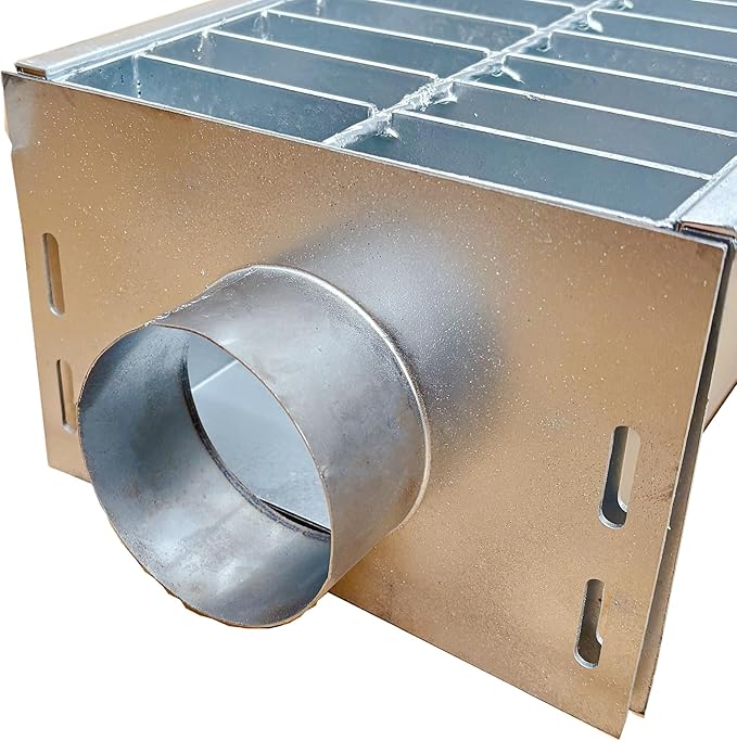 304 Stainless Steel Channel Drain End Outlet 9” Height for 3” Pipe