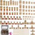 150Pcs Brass DOT Push-To-Connect Fittings & Compression Air Nylon Tubing Fittings Assortment Kits,1/4" 1/8" 3/8" 1/2" Air Brake Line Air Hose Fittings for Truck or Industrial Air System
