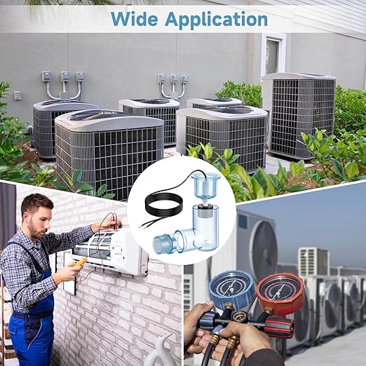 yeesport 3 PCS SS2 AC Float Switches, L Shape AC Float Switch with 3/4 in Adapter & 6 Ft Wire, Water Level Sensor Switch for Air Conditioner Drain, Condensate Overflow Detection, HVAC Safety Accessory