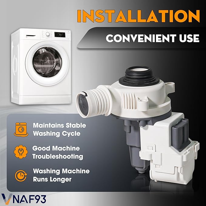 Upgraded W10919003 W10775446 Drain Pump for Whirlpool Washer, Compatible with Amana Washer Drain Pump and Motor, Replace AP6038235 PS11770076 EAP11770076 Replacement For Kenmore, Maytag, Crosley Etc