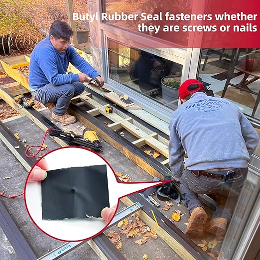 Joist Tape for Decking 6 inch, Butyl Tape for Deck Joists, Waterproof and Weather Resistant Self-Adhesive Joist Tape for Wood Beams and Joists, Anti-Corrosion Decking Tape