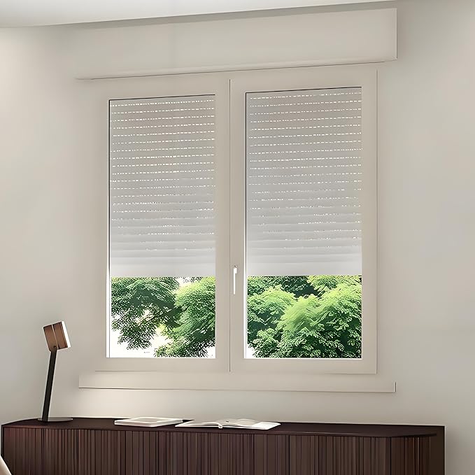 Aluminum Rolling Window Shutter Exterior, Security Roller Blinds Perforated Curtain, Privacy Slats Motorized Retractable Patio Screens (White)
