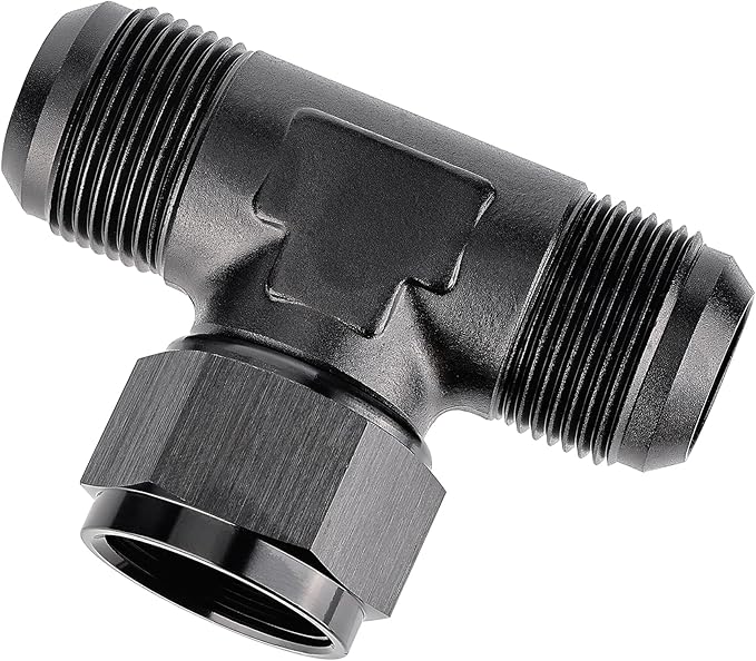 EVIL ENERGY 16AN Male Tee Fitting Adaptor with AN16 Female Swivel on Side Black