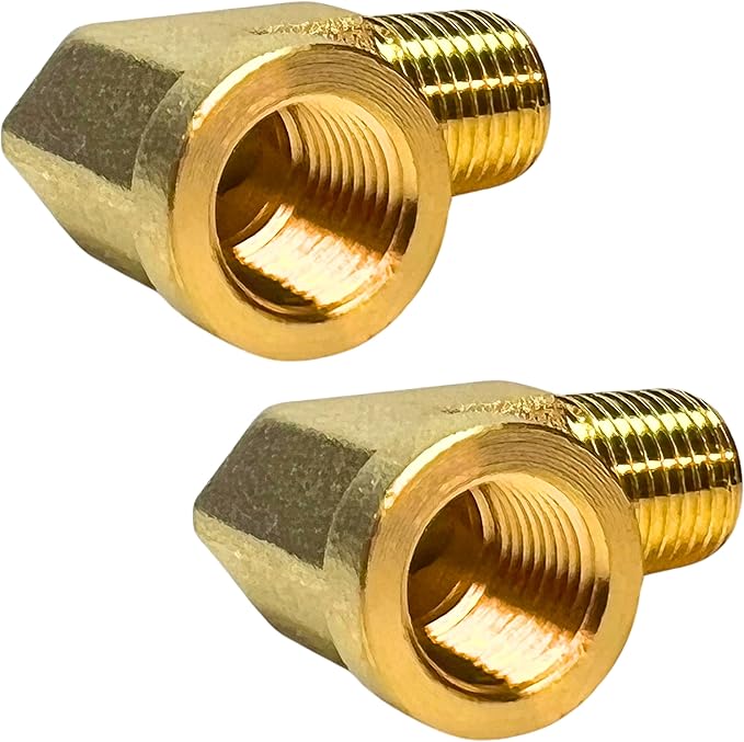 2pcs 90 Degree Brass Barstock Street Elbow 1/8" NPT Male to 1/8" NPT Female Forged Fitting by CX WONDERLAND
