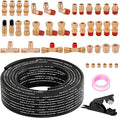 43pcs 100FT 1/4 DOT Air Line Brass Fittings Kit 1/4" OD Quick Push to Connect Fittings Compression Fittings 1/4" SAE J844 PA12 Nylon Air Hose Tubing for Industrial & Truck Brake System