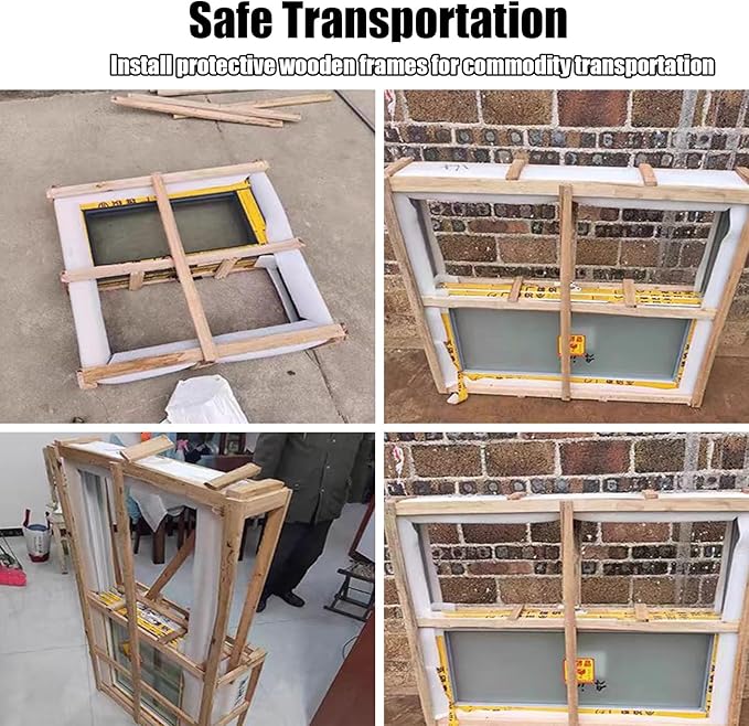 39x41 Shed Windows, Sliding Windows with Double Panel Tempered Glass and Screen, Household Storm Window with Sealing Strips, Small Ventilation Window for Basement Chicken Coops Bathroom White