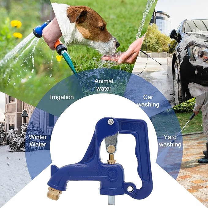Yard Fire Hydrant Head, Adapts to 3/8"-16UNC Male Thread Rod,1" NPT Male Thread Pipe.for Yard, Garden, Pasture Irrigation and Drinkin (No Tubes and plungers)