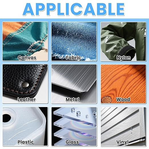 Waterproof Repair Tape for Fabric, Awning, RV Roof, Underbelly, Tarp, Tent, Sail and Boat Cover Outdoor Repair Patch, Heavy Duty, UVproof, Multipurpose White