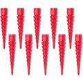 10 Pcs Wood Anchor, Stripped Screw Hole Repair Kit for Wood, Door Hinge Screw Hole Repair Fits Screws Sizes #2 to #16, Red