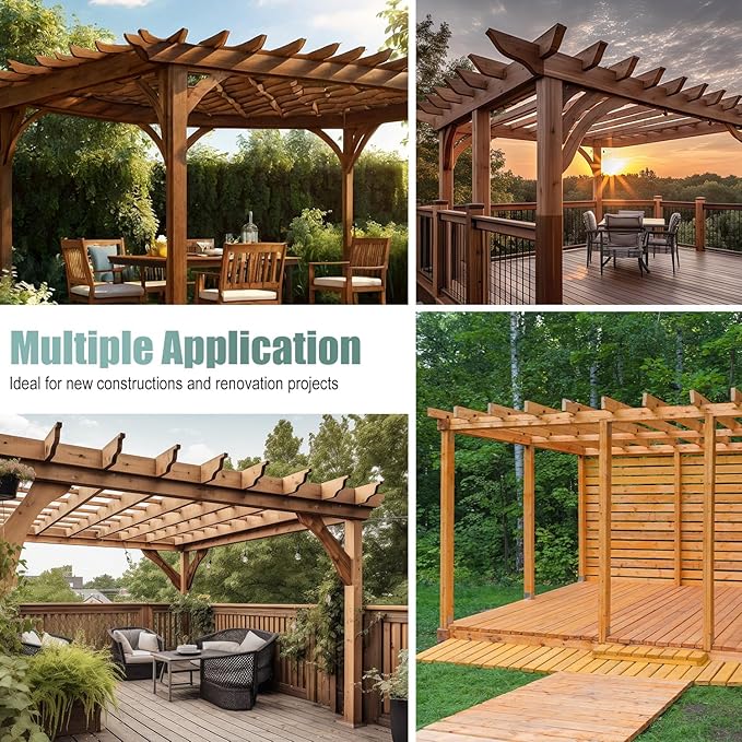 100 Pack Hurricane Straps Brackets, Heavy Duty Hurricane Ties with Black Powder-Coated, Hurricane Straps Trusses/Rafters Ties Brackets Joist Hangers for Wood, Shed, Roof
