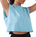 Women’s 100% Cotton Cropped Workout Tank Tops Soft Breathable Loose Fit Muscle Tank for Gym Yoga Running