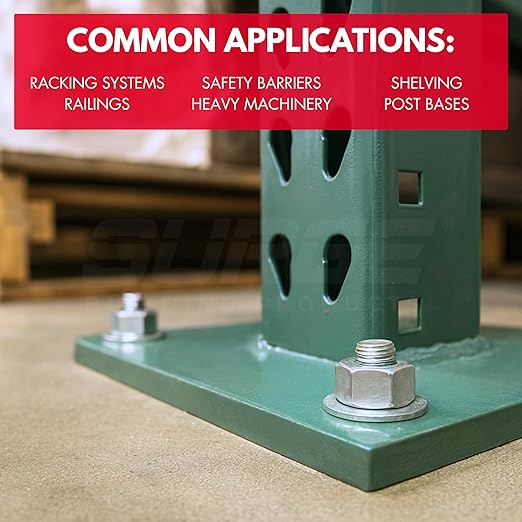 1/2" x 2-3/4" Zinc-Plated Wedge Anchors for Concrete and Cement | Heavy-Duty 1/2 Concrete Anchor Bolts (Box of 50)