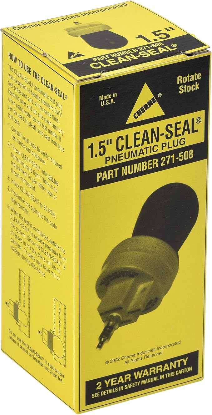 Cherne 271508 Pneumatic Test Plug, 1-1/2 in